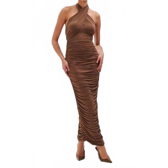 NEW RONNY KOBO bobbie dress-pre loved in tobacco NEW RONNY KOBO bobbie dress-pre loved in tobacco